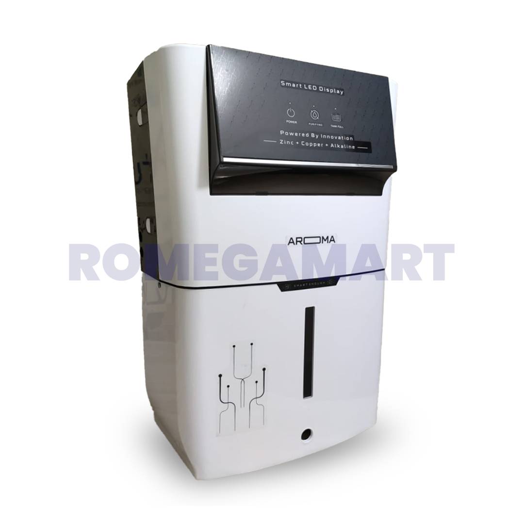 Aroma White Color 12 Liter Storage With Smart LED Indicator Water Purifier For Domestic Use - A.R Enterprises