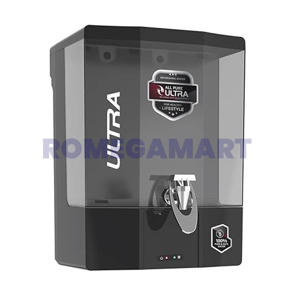 All Pure Ultra 9 Liter Domestic Water Purifier Metallic Grey Color Food Grade ABS Plastic Body - P-Tech Aqua India