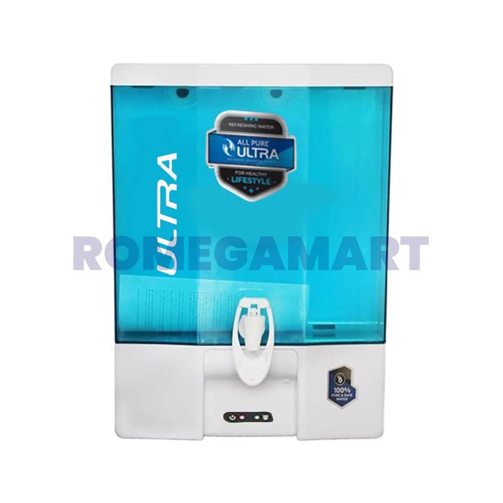 All Pure Ultra 9 Liter RO+Copper Water Purifier STD Green Color Food Grade ABS Plastic Body - P-Tech Aqua India