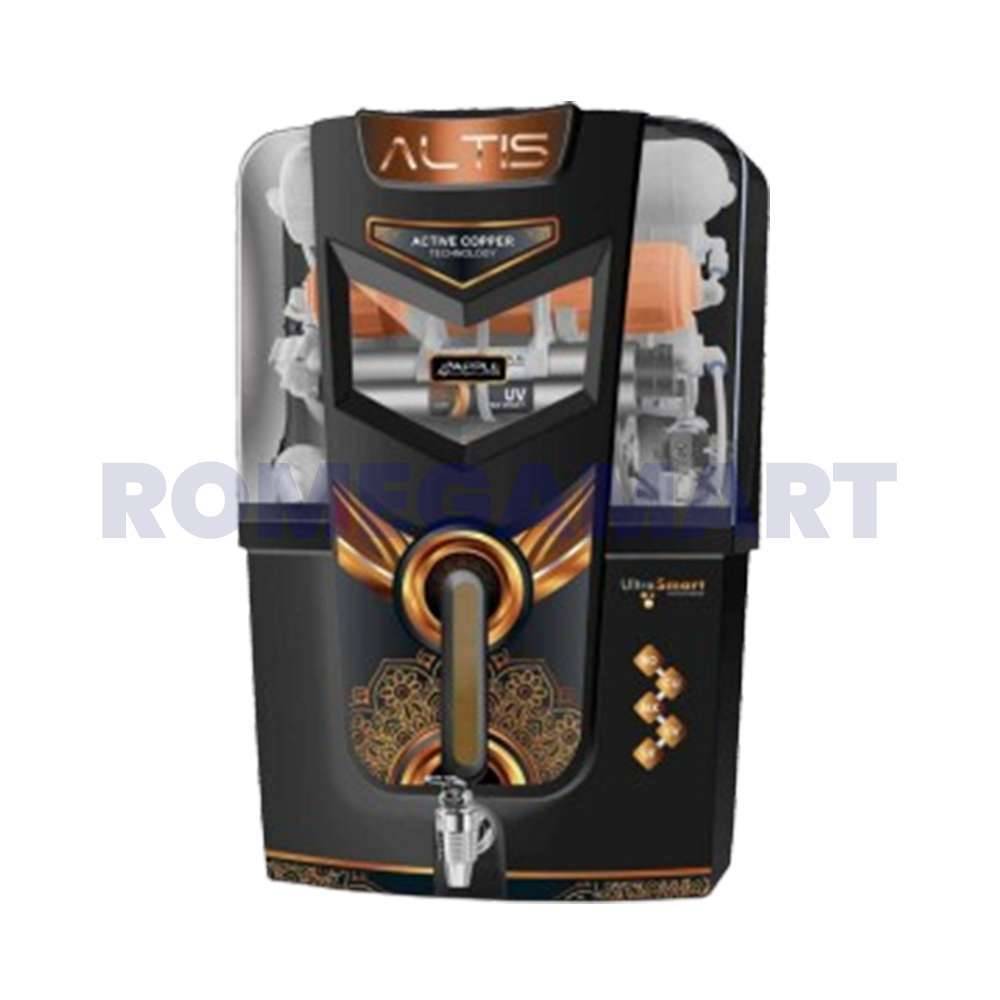 Apple Altis Black Copper RO+UV+UF+TDS+ALKLINE+COPPER+MINERAL 13 Liter Storage Water Purifier ABS Plastic Material - JAZZ PURE WATER SOLUTIONS