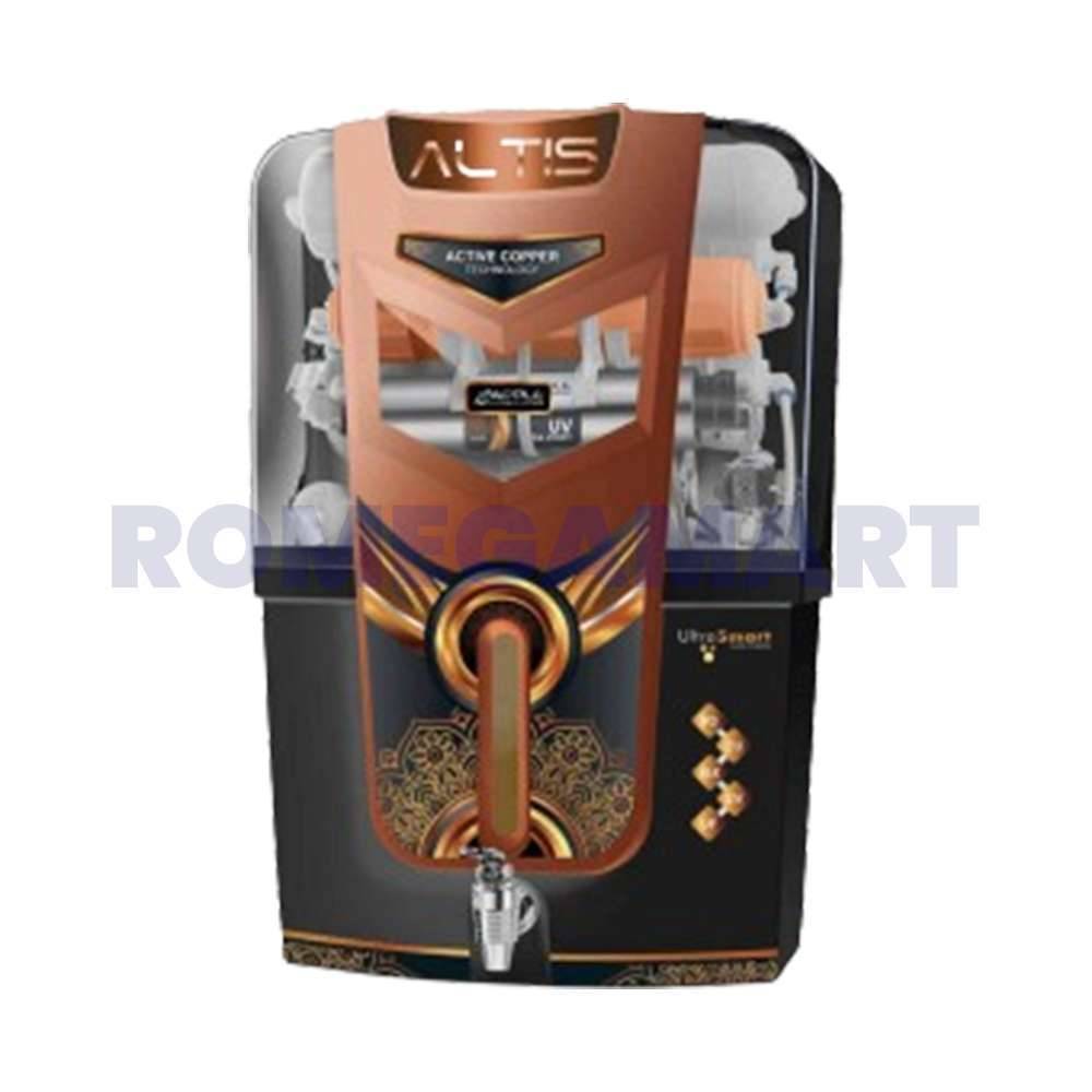 Apple Altis RO+UV+TDS+UF Black Copper Bumper Water Purifier 13 Liter Storage ABS Plastic Material - GTB JI WATER SOLUTIONS