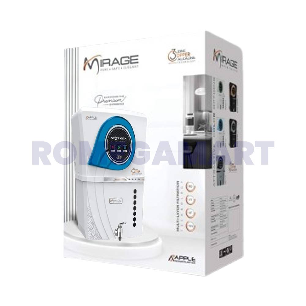 Apple Mirage White With Blue Color Water Purifier- Aqua Pure & Fresh Enterprises