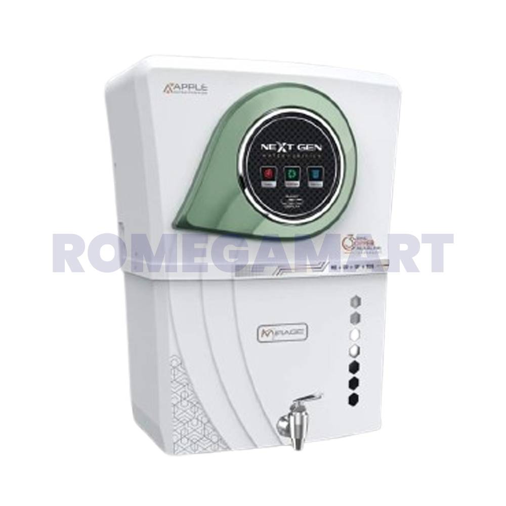 Apple Mirage White With Green Color Water Purifier - Aqua Pure & Fresh Enterprises