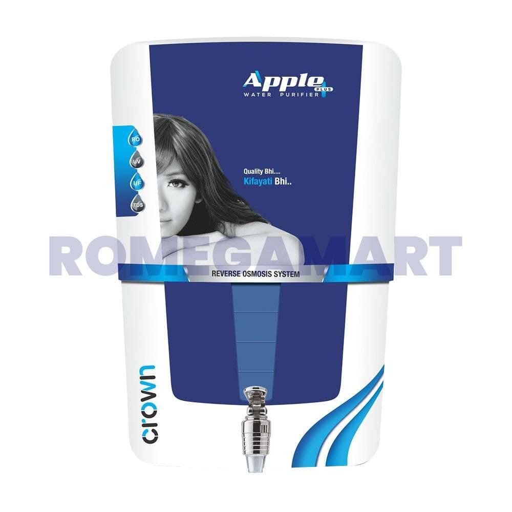 Apple Plus CROWN Blue RO+UV+COPPER+ALKLINE+TDS 14 Liters Storage Domestic RO Water Purifier ABS Plastic Material - GTB JI WATER SOLUTIONS