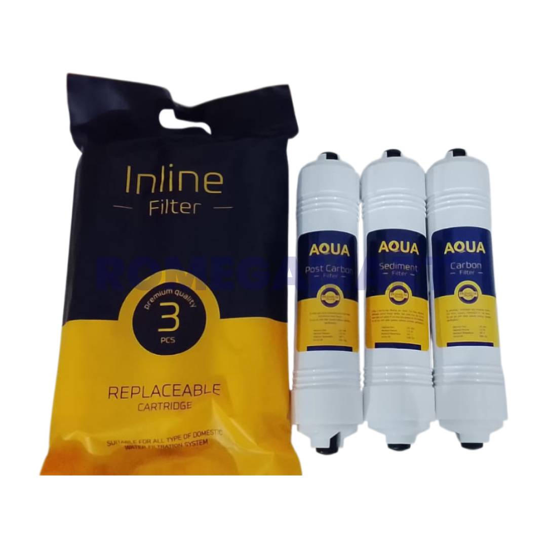 Aqua Inline Filters Set With Carbon Post Carbon And Sediment Filter For Use in Domestic RO Systems - Dipayan Works & Products
