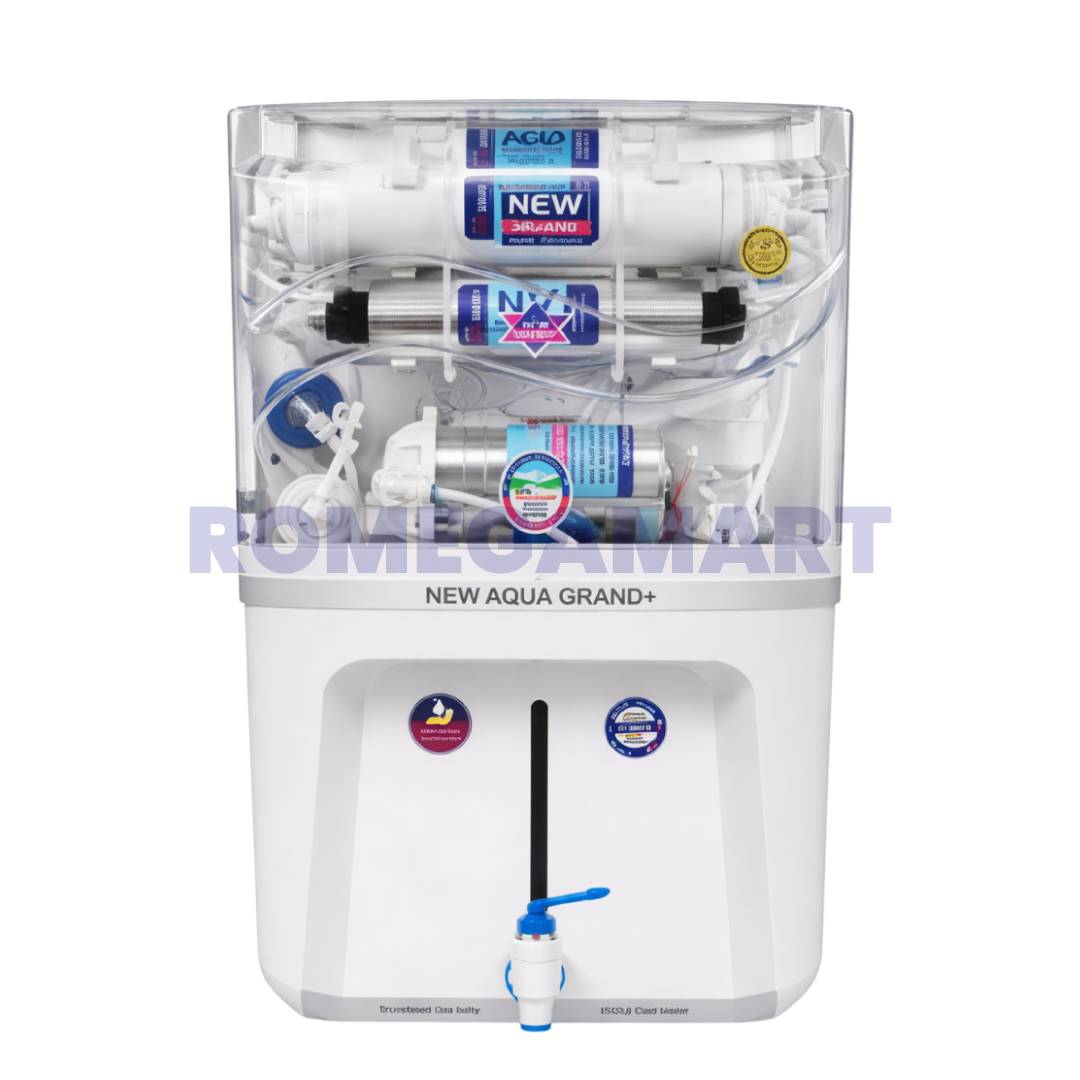 Aqua Grand+ White Transparent Water Purifier  RO+UV+TDS controller 12 Liter capacity ABS Plastic Material Suitable For Domestic Use - H2O Pure Solutions