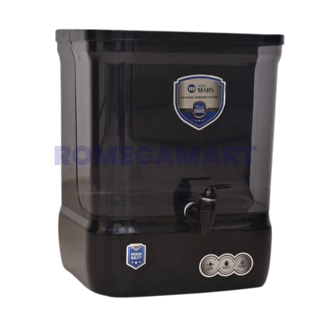 Aqua Mars Grey With Black Color 9 Liter Capacity Water Purifier ABS Plastic Material Suitable For Domestic Use - H2O Pure Solution