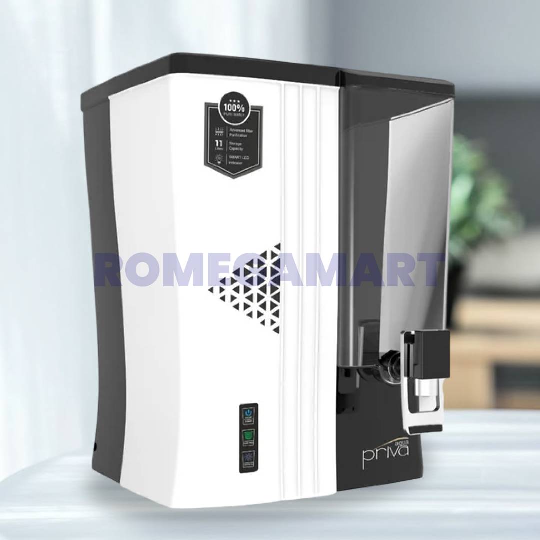 Aqua Priva RO White Color Water Purifier 10 Liter Storage ABS Plastic Material Suitable For Domestic Use - Infinity Water Solution
