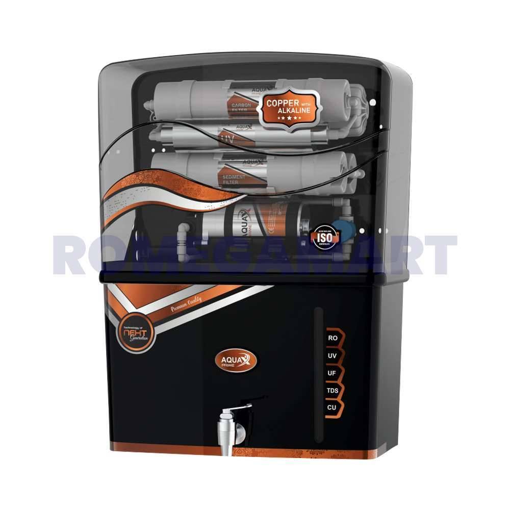AquaXPrime 11 To 12 Liter Storage Cabinet For Domestic Black With Copper Transparent - SHREE NAKODA SALES