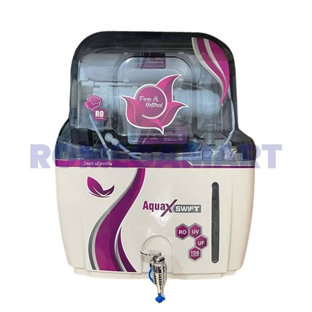 AquaX Swift 15 Liter Storage White Transparent Water Purifier Domestic - EARTH RO SYSTEM