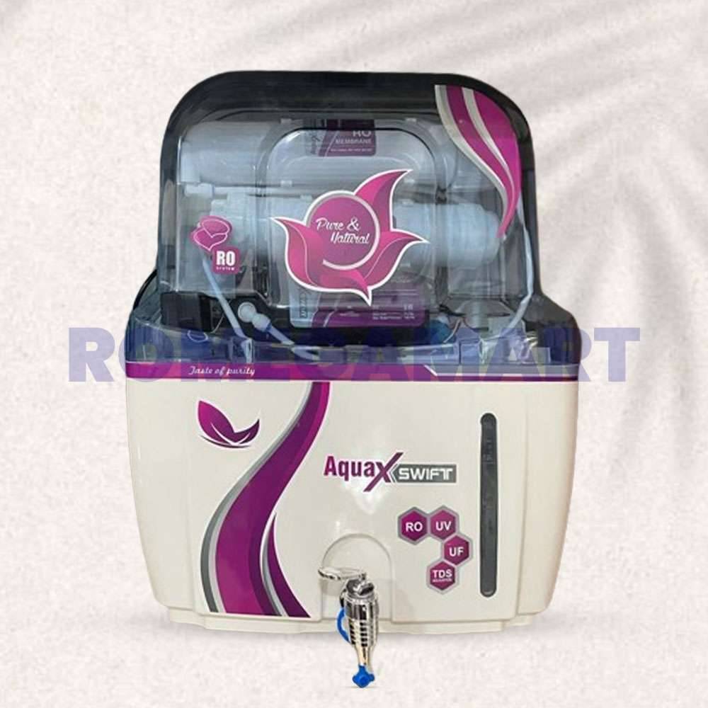 AquaX Swift White With Transparent Color 15 Liter Storage Water Purifier - EARTH RO SYSTEM