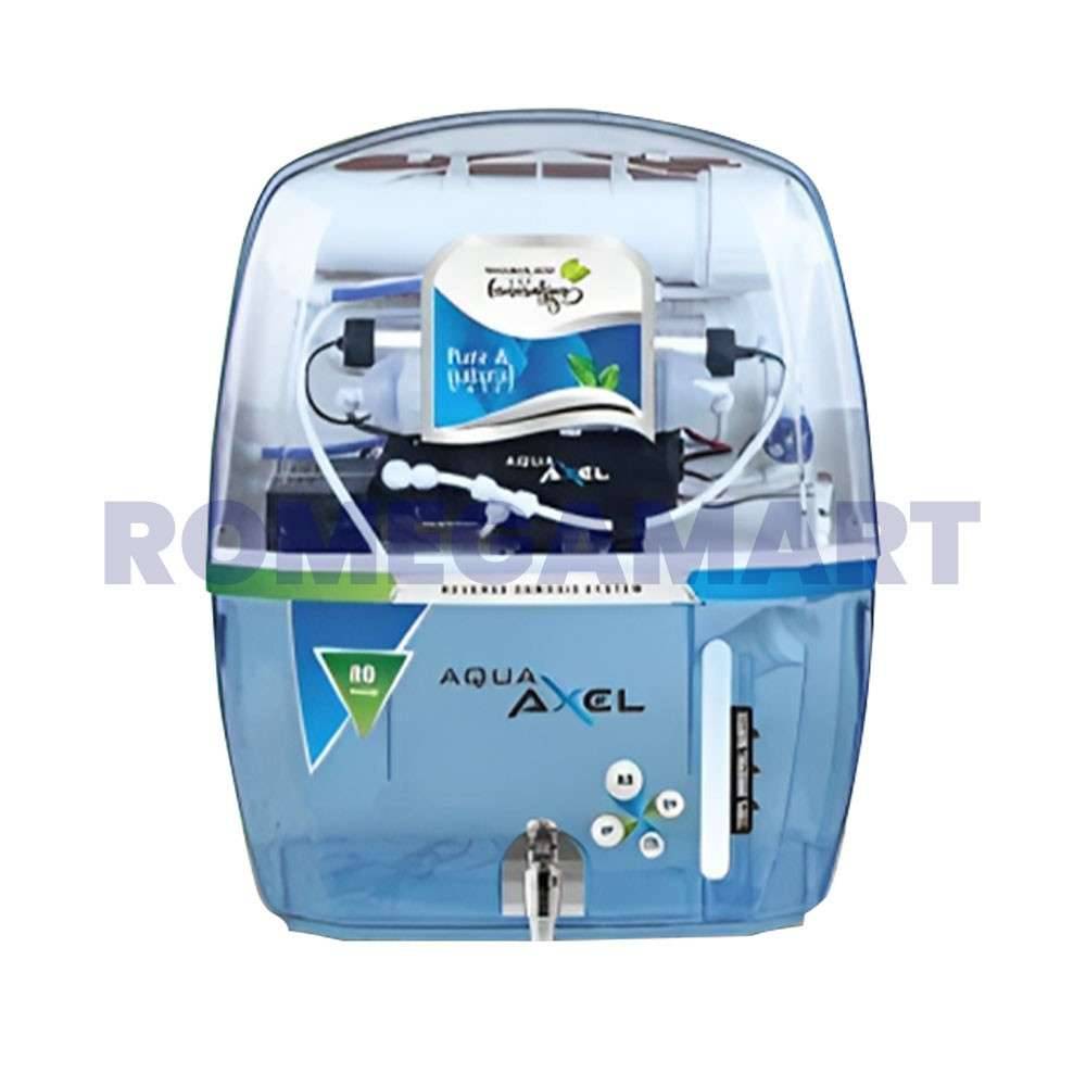 Aqua Axel Blue With Transparent Body RO+UV+TDS+UF 15 Liter Water Purifier ABS Plastic Material - JAZZ PURE WATER SOLUTIONS