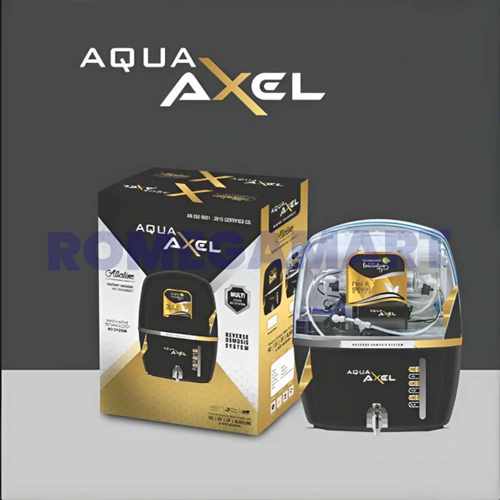 Aqua Axel White With Transparent Body RO+UV+UF Domestic RO Water Purifier 15 Liter ABS Plastic Material - GTB JI WATER SOLUTIONS