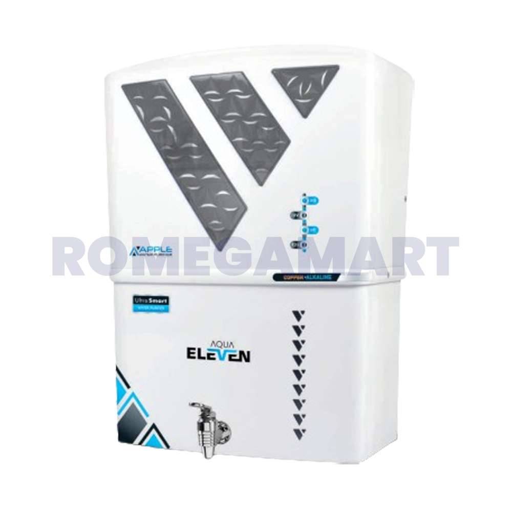 Apple Aqua Eleven Cabinet White With Black Color 12 Liter Storage ABS Plastic Material For Domestic Use - JAZZ PURE WATER SOLUTIONS