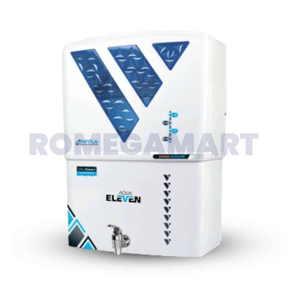 Apple Aqua Eleven Cabinet White With Blue ABS Plastic Material 12 Liter Storage  For Domestic Use - GTB JI WATER SOLUTION 