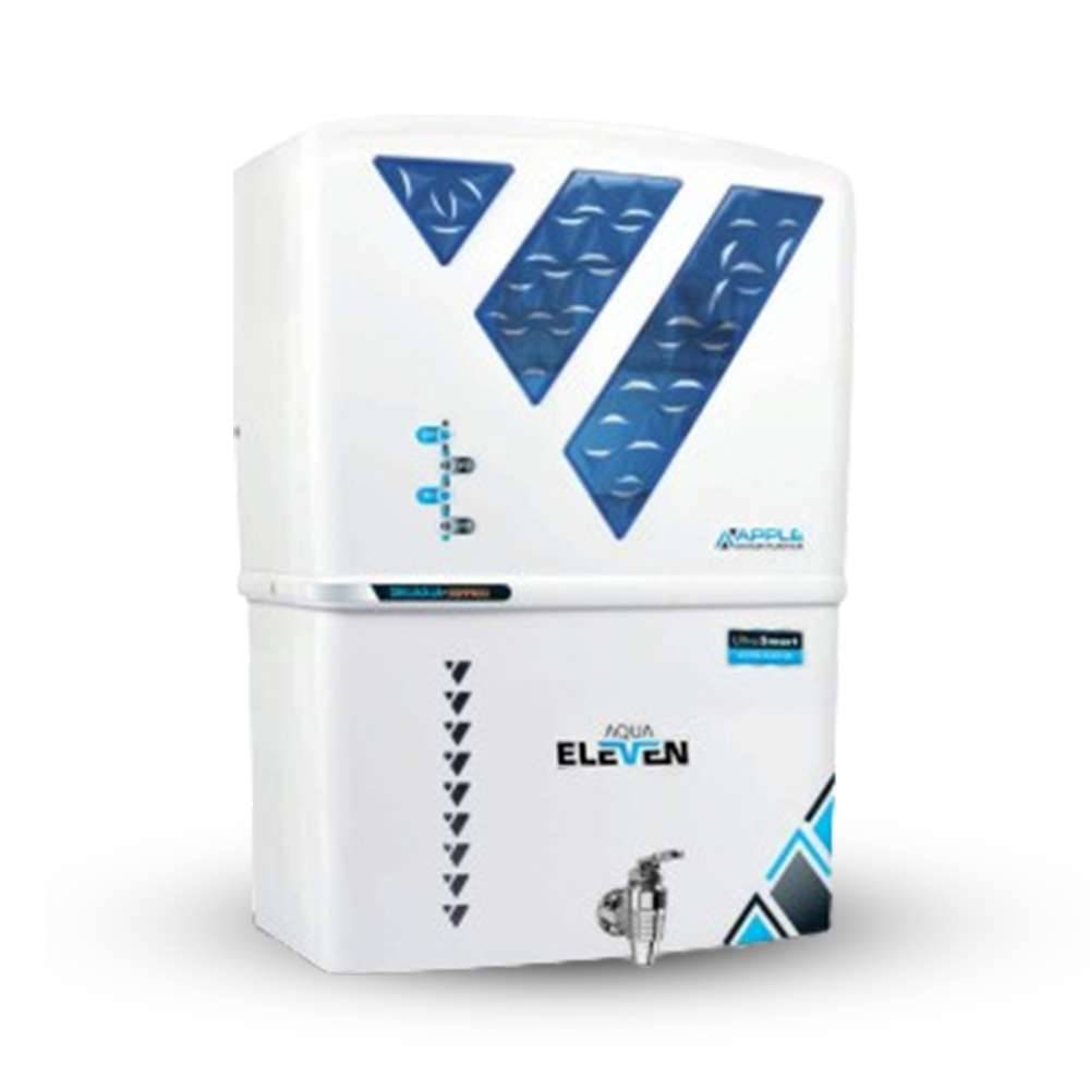 Apple Aqua Eleven Cabinet 12 Liter Storage  White With Blue Color ABS Plastic Material For Domestic Use - JAZZ PURE WATER SOLUTIONS