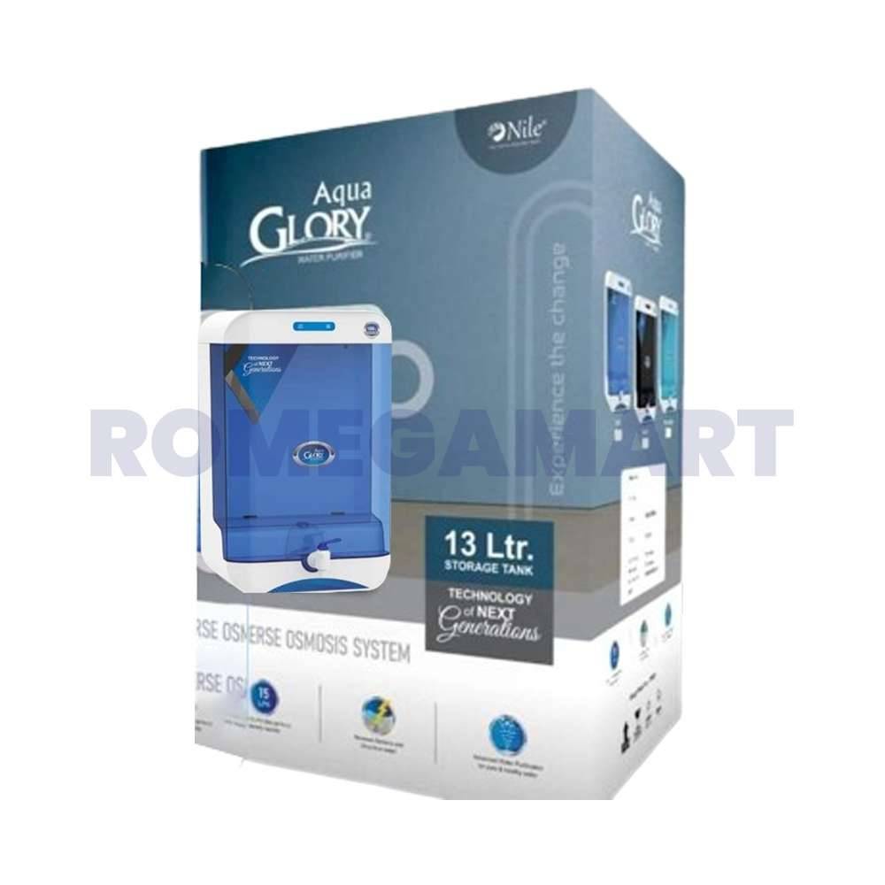 Aqua Glory Water Purifier 13 Liter Storage White With Blue Color ABS Plastic Material For Domestic Use - SBRO SYSTEM
