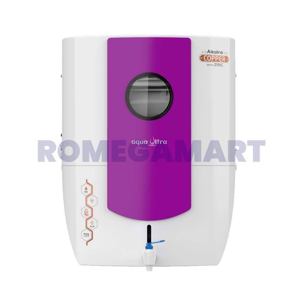 Aqua Ultra Copper+Zinc+Alkaline 13 Liter RO+UV MTDS Water Purifier Pink Color - Mayur Enterprise