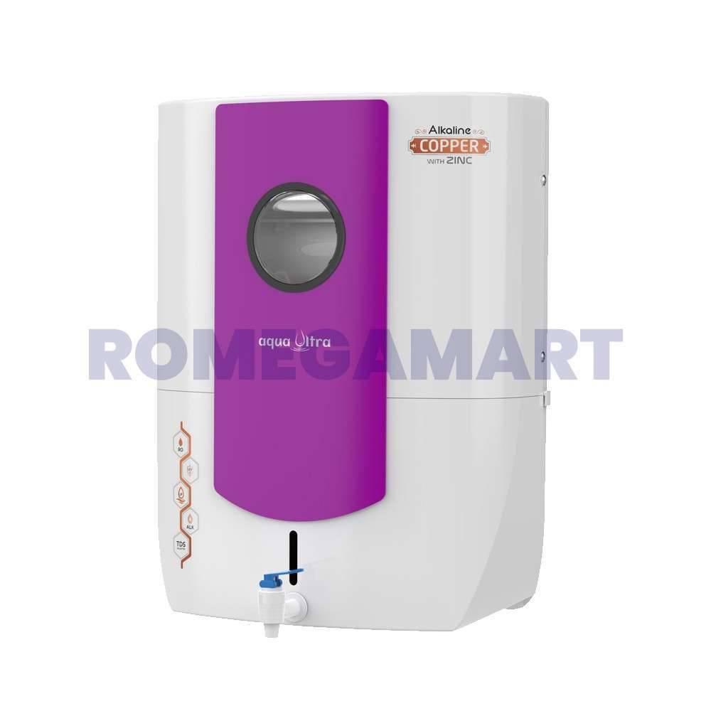 Aqua Ultra 13 Liter Copper+Zinc+Alkaline RO+UV MTDS Water Purifier Pink Color - Mayur Enterprise