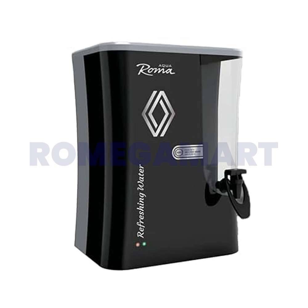 Aqua Roma Metallic Black Domestic RO+UV+UF+TDS+ALKLINE+COPPER+MINERAL Water Purifier 100% Food Grade Plastic Smart LED Technology - JAZZ PURE WATER SOLUTIONS