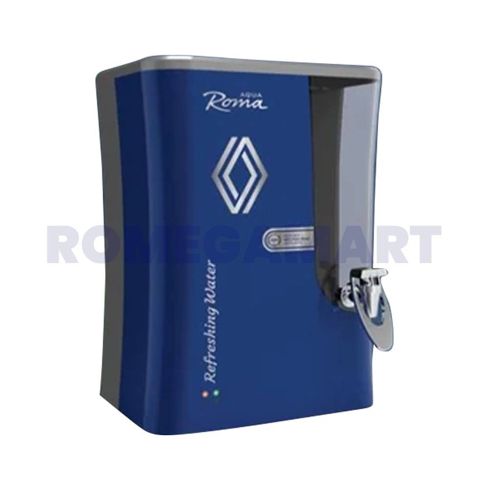 Aqua Roma Metallic Blue Domestic Water Purifier 100% Food Grade Plastic Smart LED Technology - P-Tech Aqua India