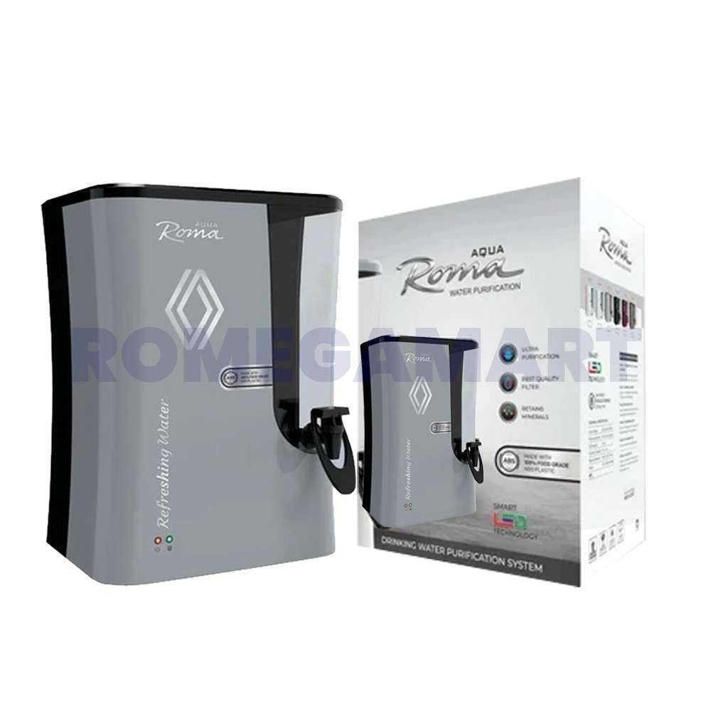 Aqua Roma Metallic Silver Domestic Water Purifier 100% Food Grade Plastic Smart LED Technology - GTB JI WATER SOLUTIONS