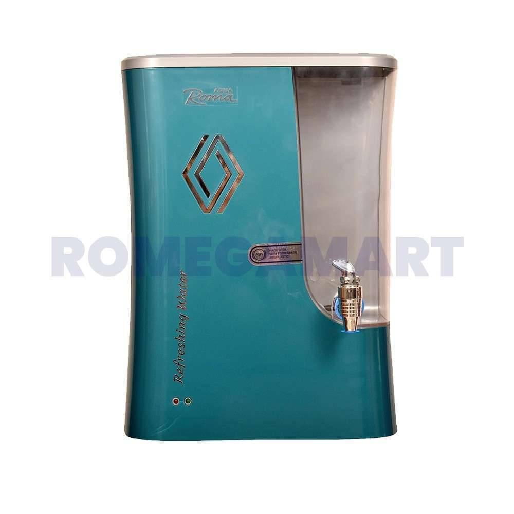Aqua Roma 10 Liter RO+Copper Metallic Green Domestic Water Purifier 100% Food Grade Plastic Smart LED Technology - P-Tech Aqua India
