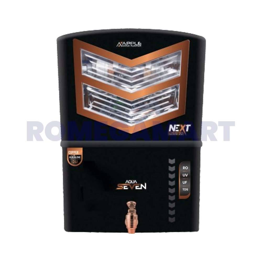 Apple Aqua Seven Black Cabinet Food Grade ABS Material 12 Liter Storage For Domestic Use - GTB JI WATER SOLUTION 