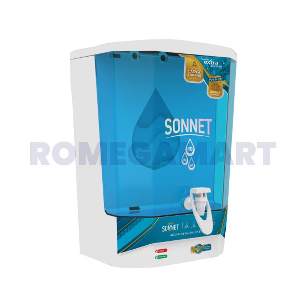 Aqua Sonnet STD Green With LED Indicator Domestic RO Cabinet 10 Liter Food Grade Plastic Material - P-Tech Aqua India