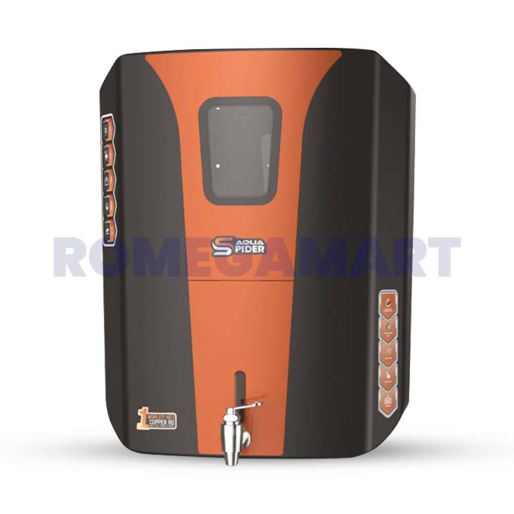 Aqua Spider Black + Copper RO+UV+TDS+UF 12 Liter Storage Domestic Water Purifier - JAZZ PURE WATER SOLUTIONS