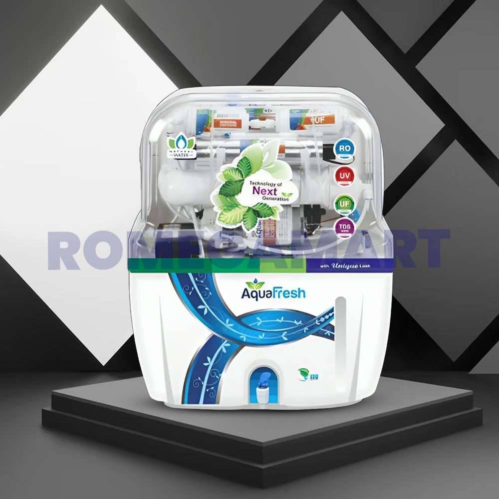 Aqua Swift Water Purifier RO+UV+UF+ALKLINE+TDS 15 Liter Suitable For Domestic RO White Color Transparent Body ABS Plastic Material - GTB JI WATER SOLUTIONS