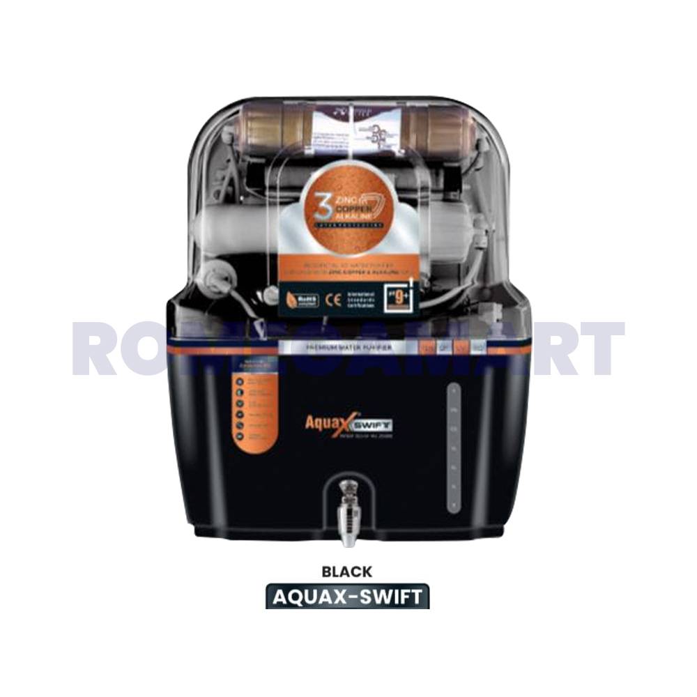Aqua X Swift Black Color RO + UV + UF + Copper Water Purifier - Aqua Pure and fresh enterprises