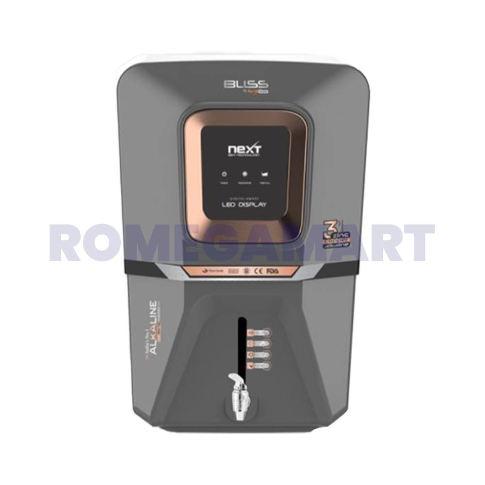 Bliss Aqua X Series Grey With Copper Color 10 Liter Storage Water Purifier For Domestic Use - Closer Kart 