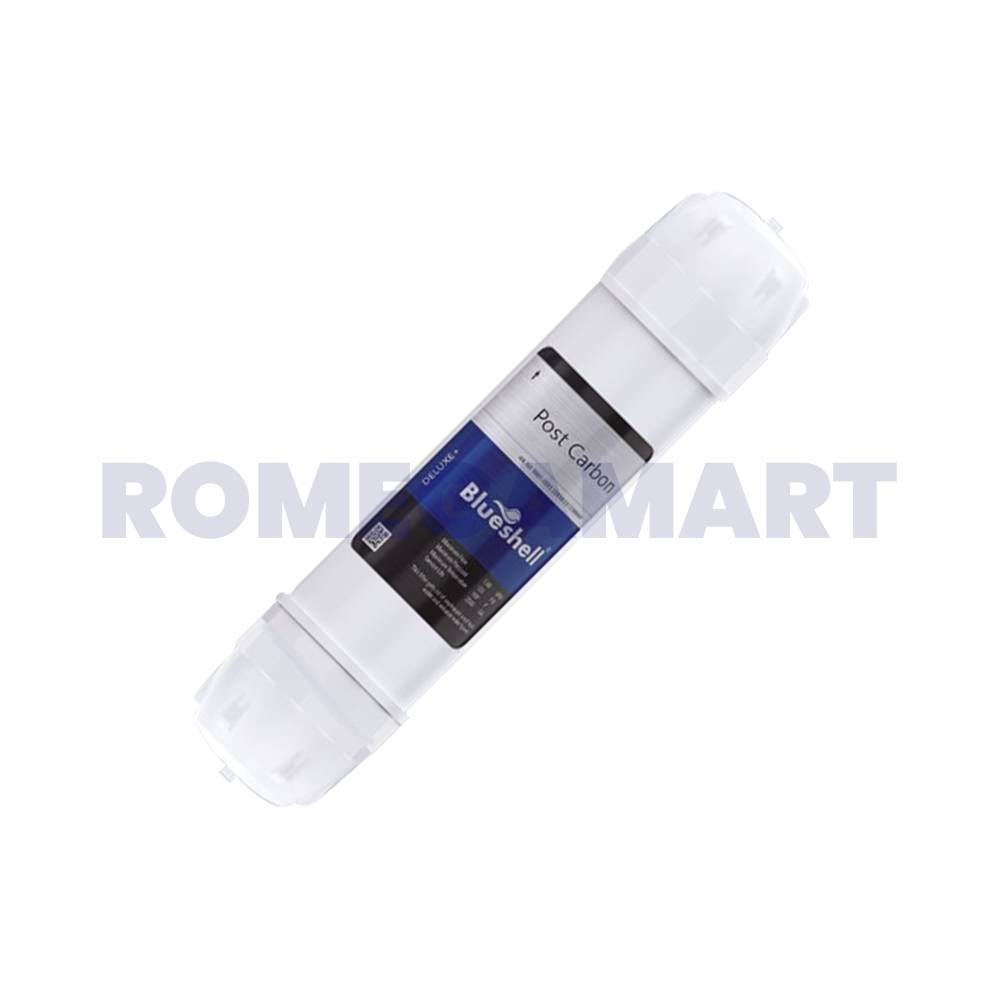 BlueShell 10 Inch Post Carbon Filter Plastic Material Suitable White Color For Domestic Use - MEDITECH PRODUCTS