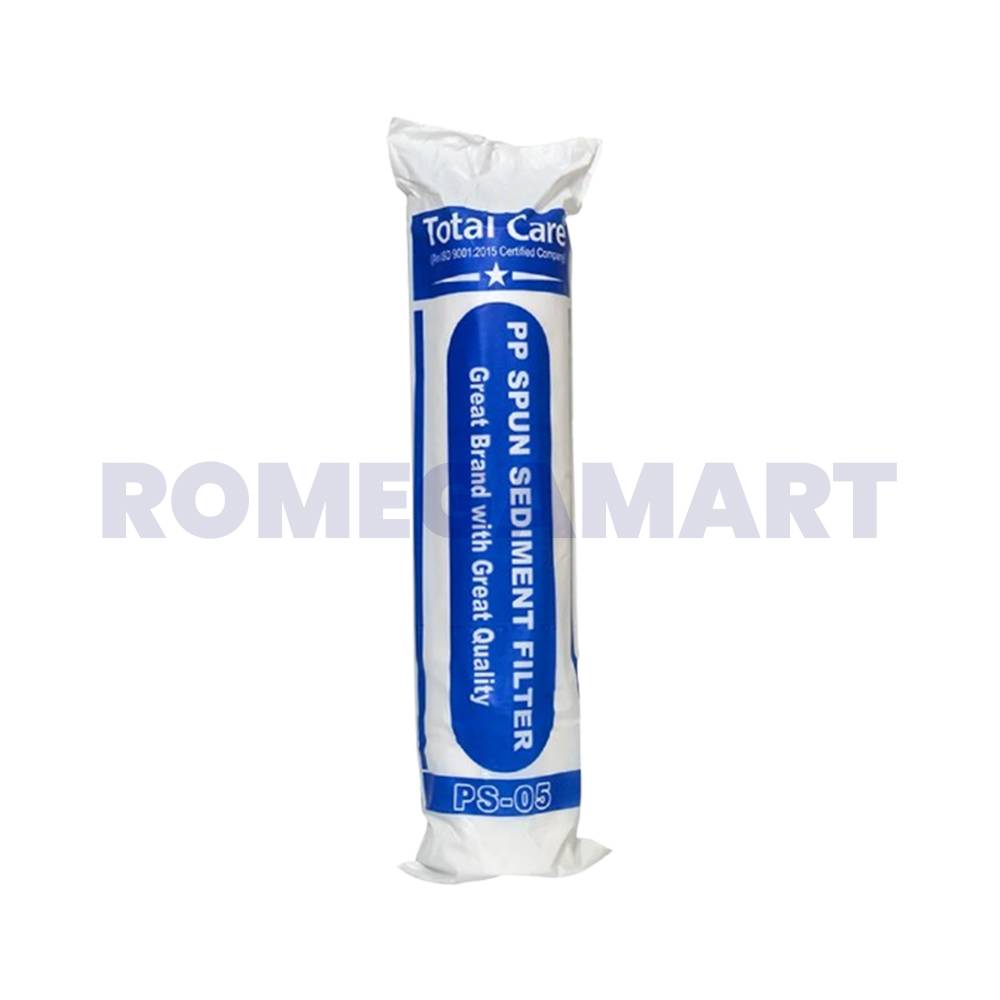 Total Care 10 Inch Spun Filter Cartridge White Color Polypropylene Material - AGS Enterprises