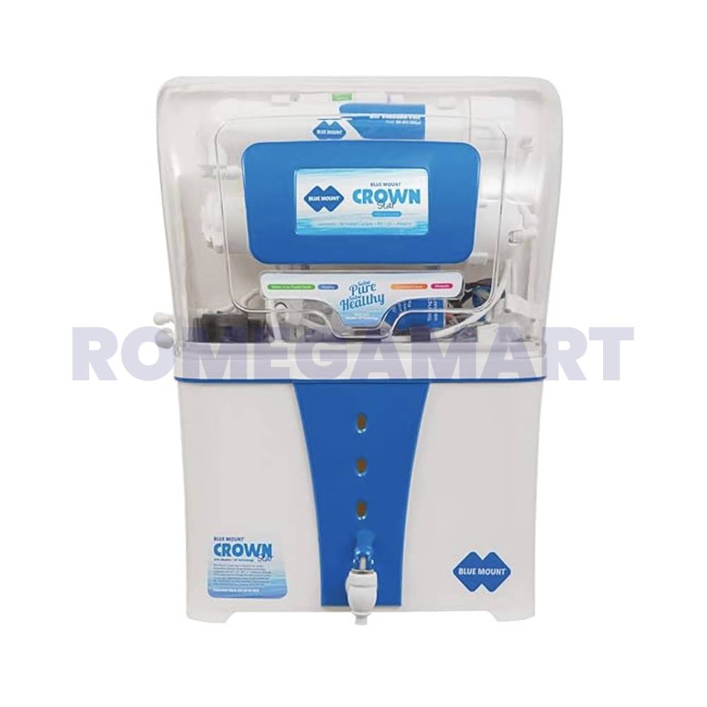 Blue Mount Crown 10 Liter Storage White Transparent Water Purifier For Domestic Use - Watro Care