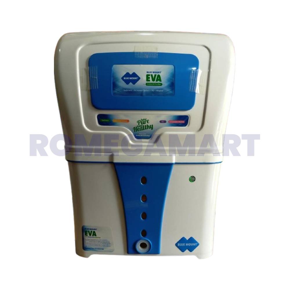 Blue Mount Eva White With Blue Water Purifier RO+UV+UF+MINERAL CARTRIDGE+TDS CONTROLER - Super Fine Trading CO