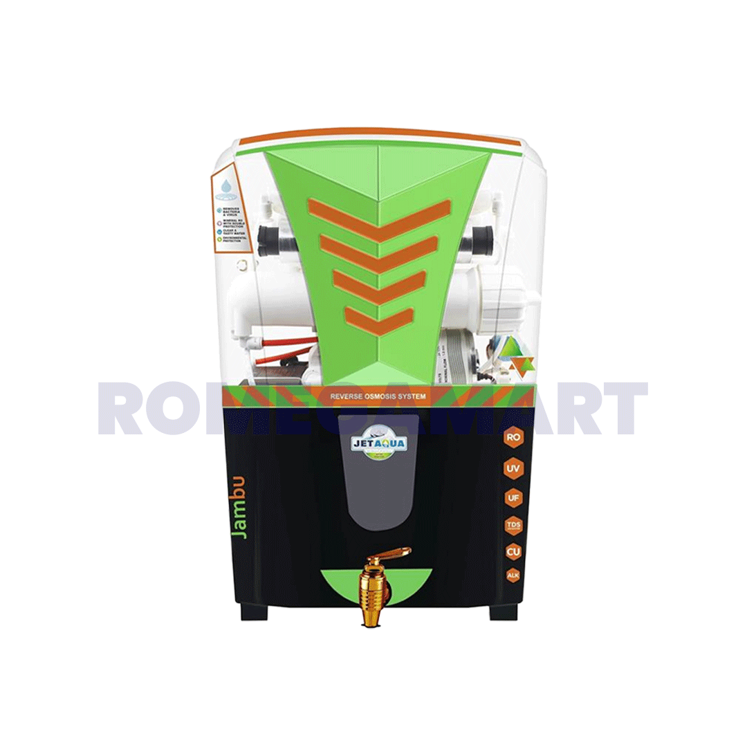 Jet Aqua Jumbo 10 Liter Storage Black Transparent With Orange Color Water Purifier - NK WATER TECHNOLOGY