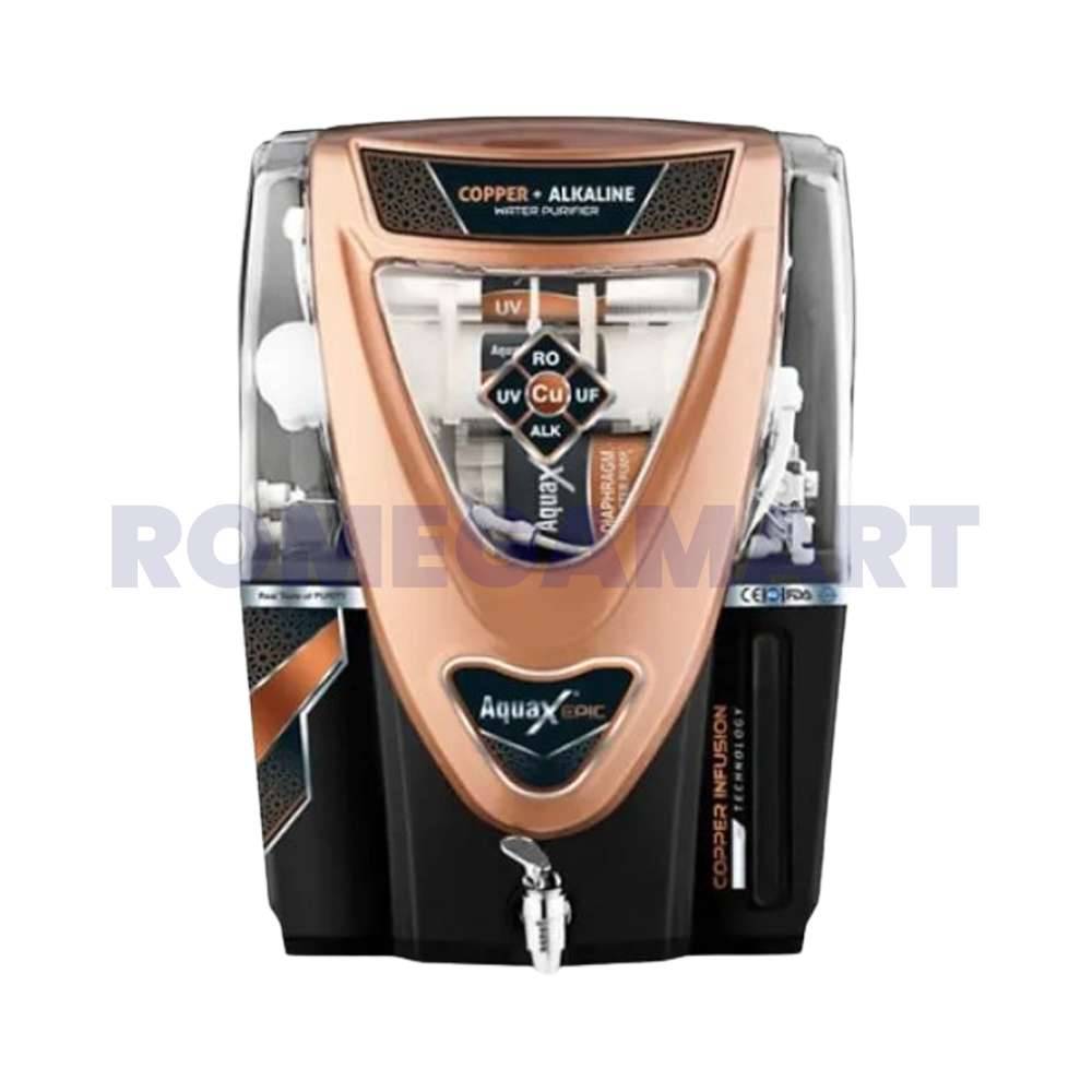 AquaX Epic Black Copper Cabinet 12 Liter Storage Color ABS Plastic Material For Domestic - VATSAQUA RO SYSTEM