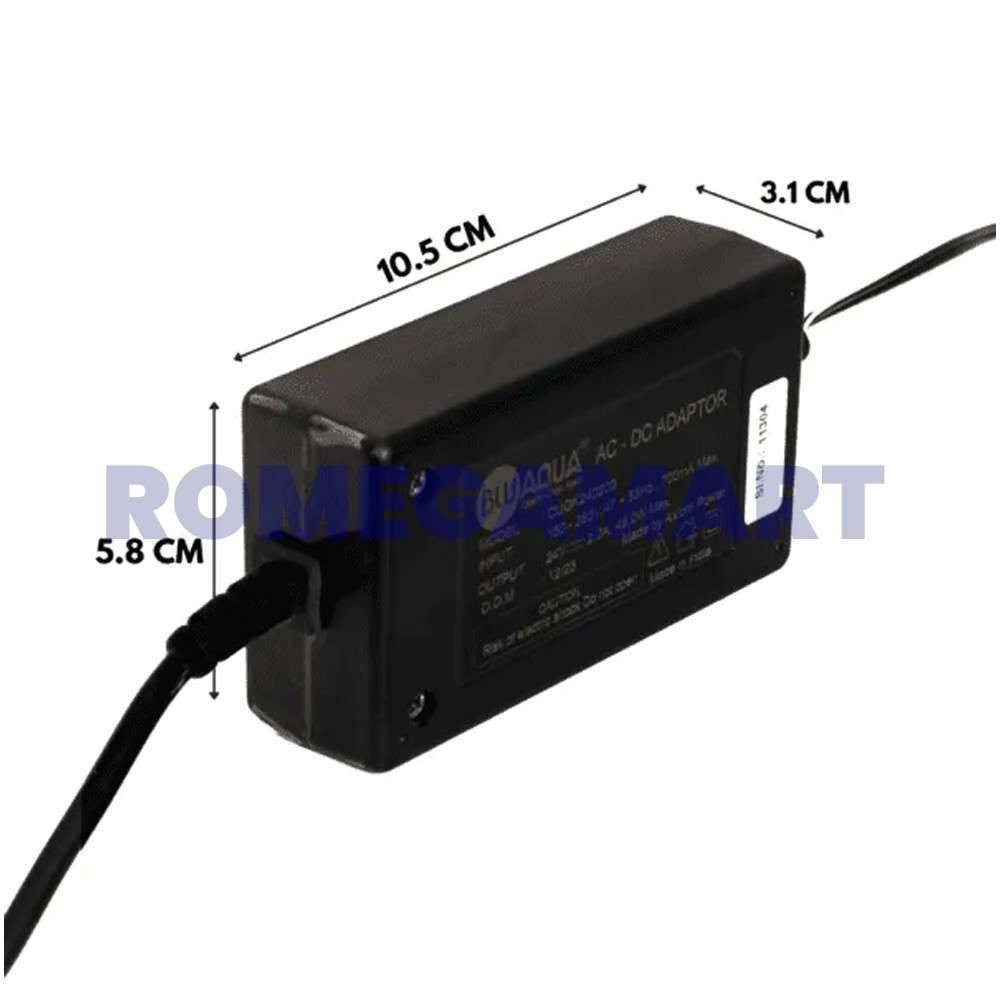 Blue Aqua SMPS 2.0 Ampere 24 Volt Black Color ABS Plastic Material - Sha Traders