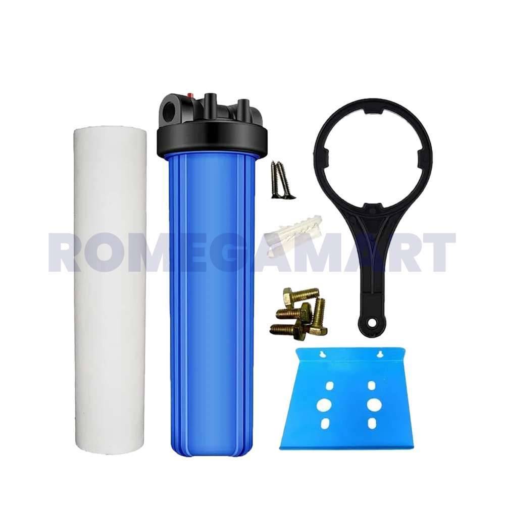 20 Inch Blue Plastic Bag Filter Housing Set, Cartridge - Ayush Aqua System