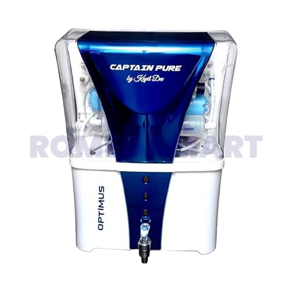 Captain Pure Optimus White With Blue 12 Liter Storage Water Purifier - Himallya Ro