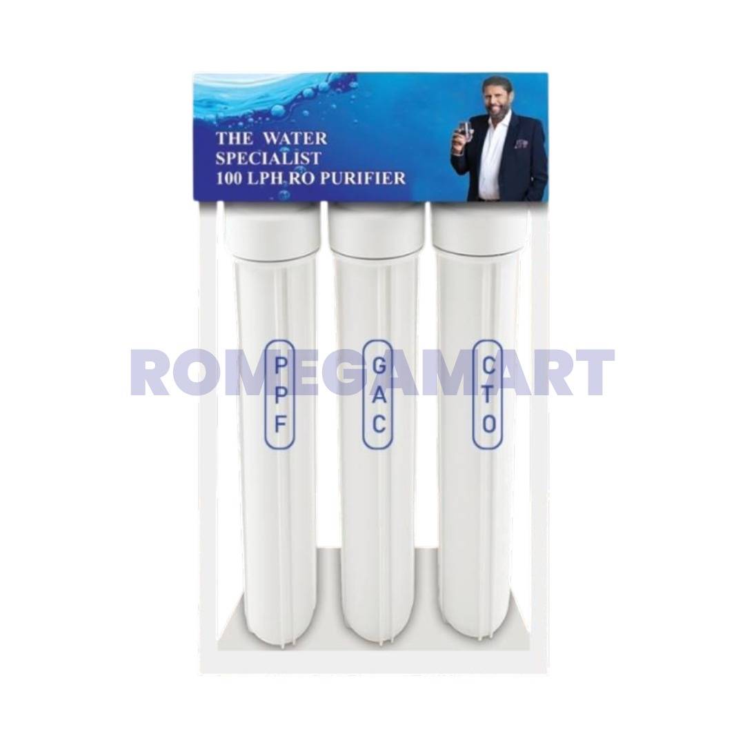 Captain Pure 100 LPH White Color FRP Material Commercial RO Plant - Mindcool Aqua