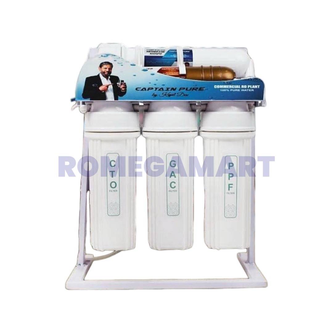 Captain Pure 25 LPH FRP Material White Color Commercial RO Plant - Mindcool Aqua
