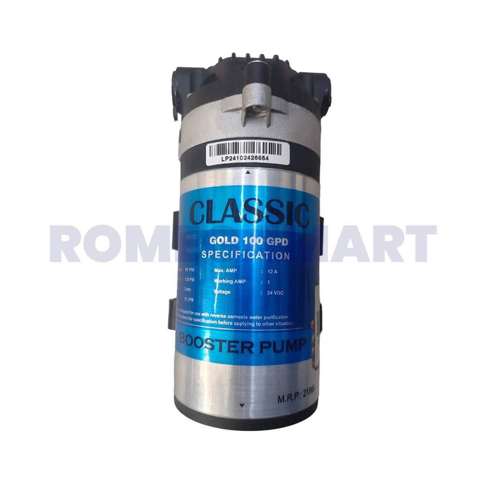 Classic 100 GPD Booster Pump Metal Material For Domestic RO - Gangafresh Networks