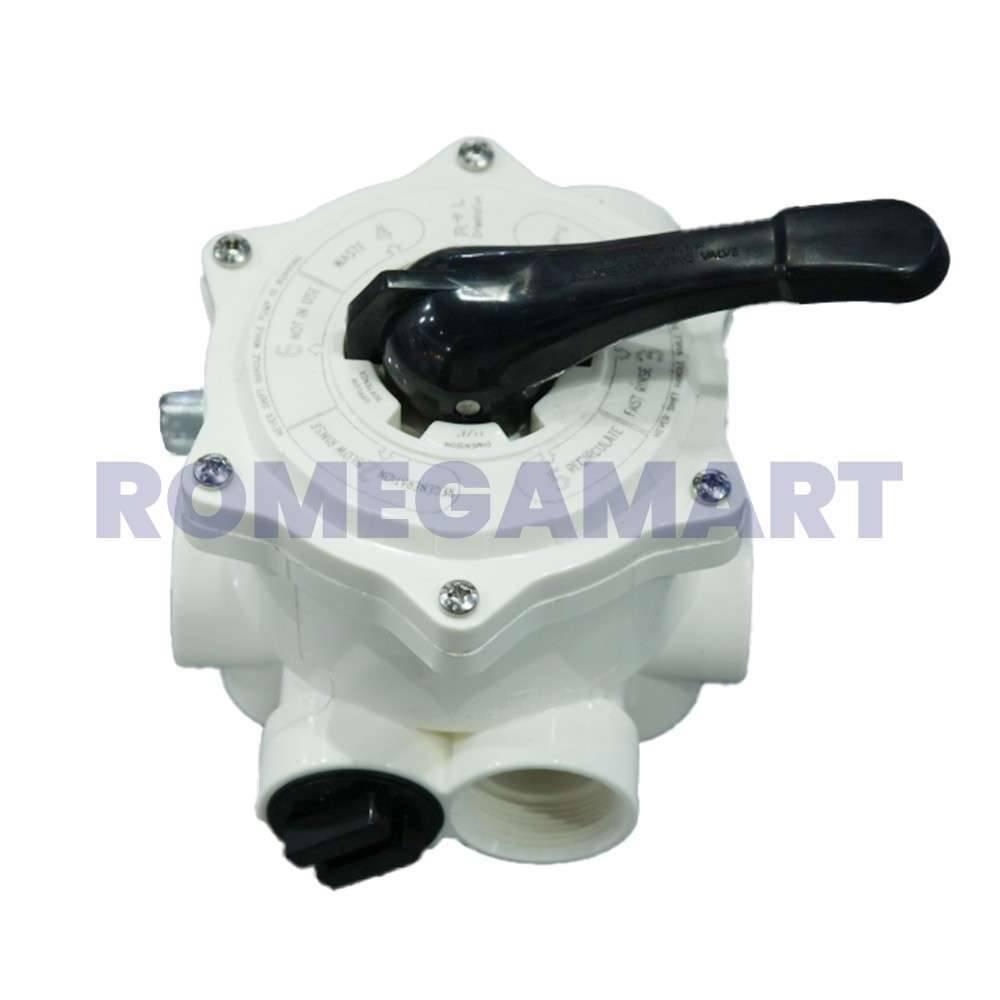 Midas PVC Multiport Valve  For Use in industrial RO Plant White Color - Ayush Aqua System