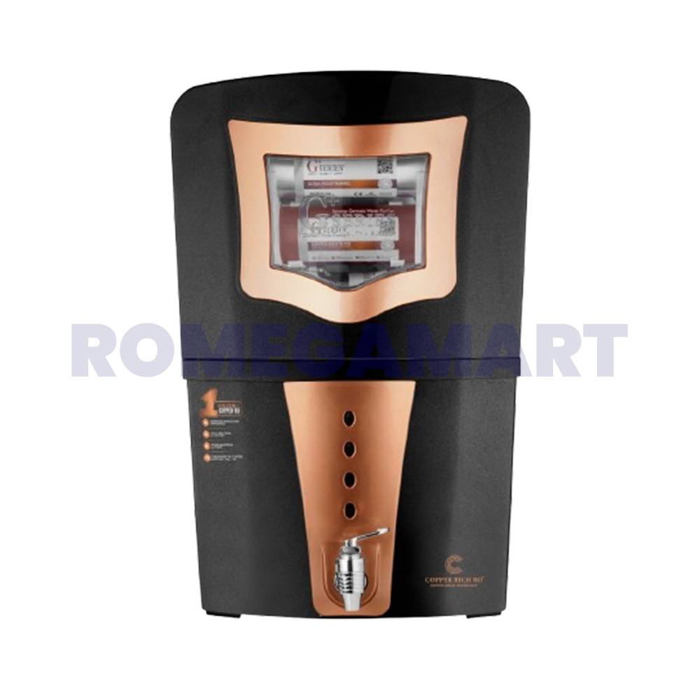 Copper Rich Ro Black With Copper Water Purifier RO+UV+UF+MINERAL CARTRIDGE+TDS CONTROLER - Super Fine Trading CO