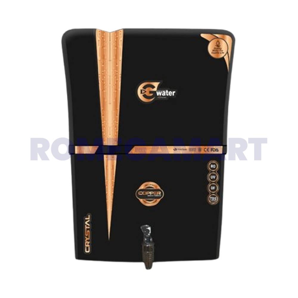 Crystal Black Color Water Purifier RO+UV+UF+MINERAL CARTRIDGE+TDS CONTROLER - Super Fine Trading CO