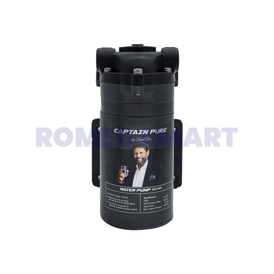 Captain Pure 100 GPD Booster Pump Black Color Suitable For Domestic RO - JAZZ PURE WATER SOLUTION