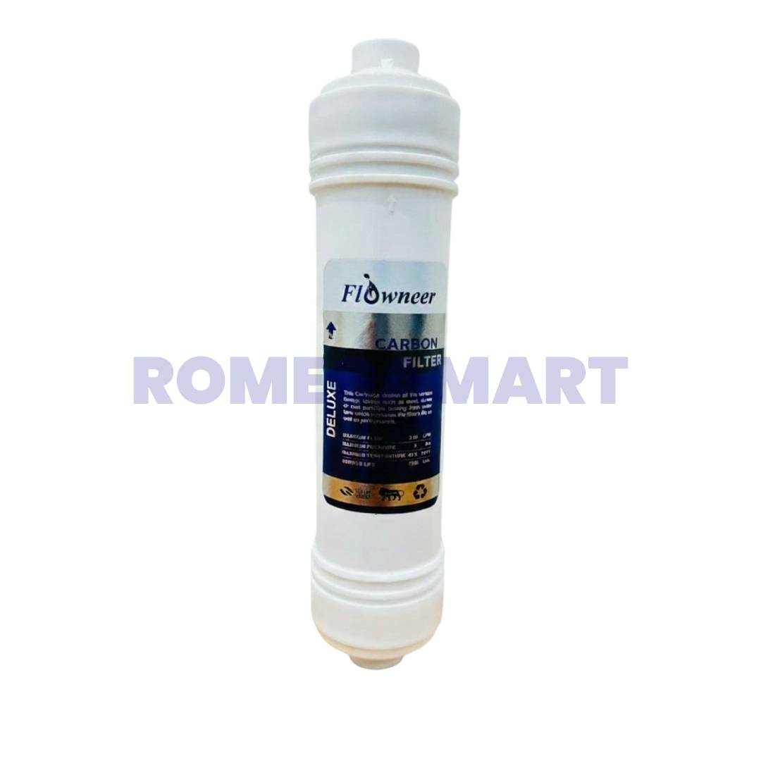 Flowneer Deluxe IF C001 Coal Based Carbon Filter 500IV Thread Type Suitable For Domestic Water Purifier - Euro Industries